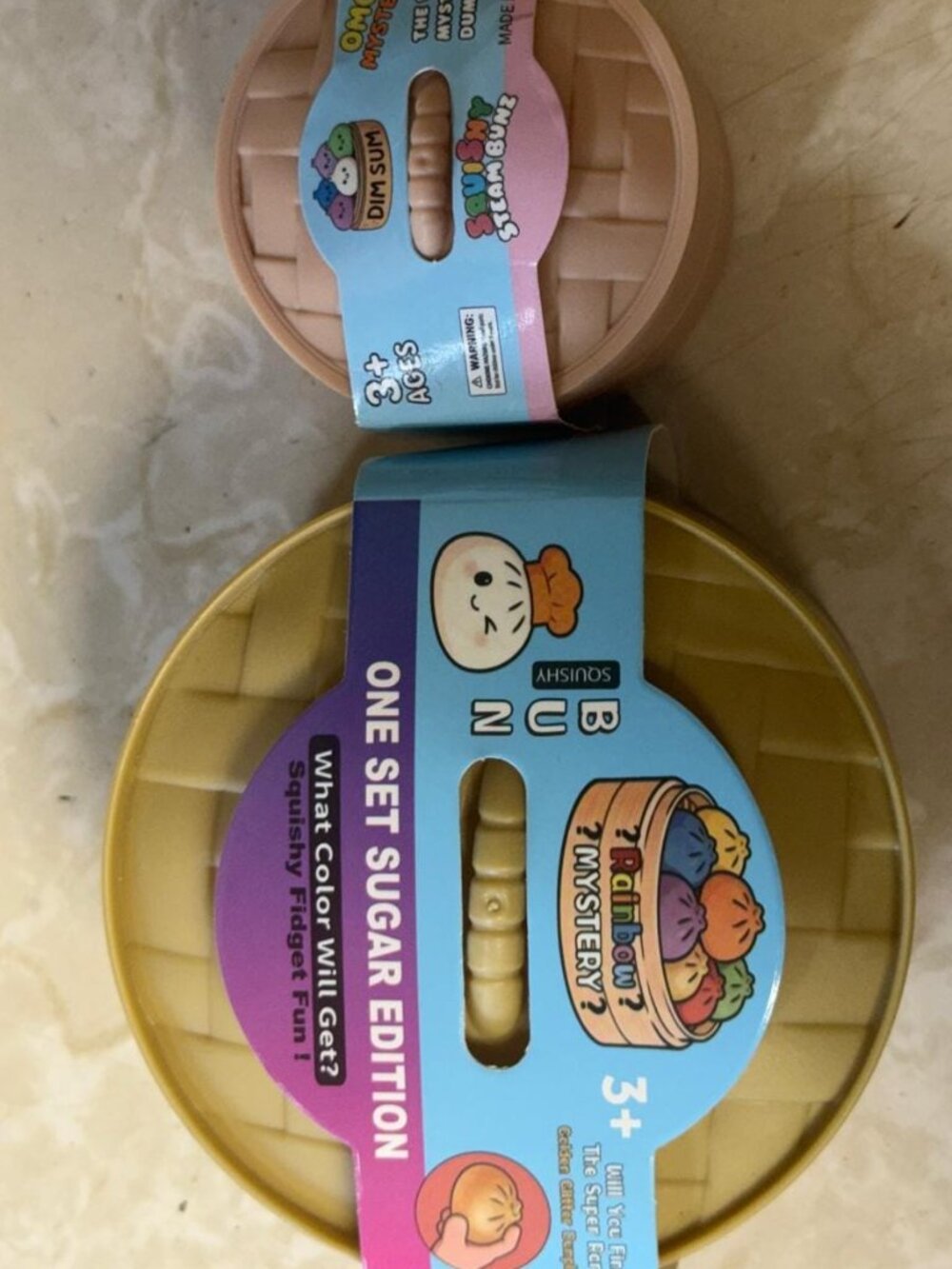2PC Squishy Fidget Toy Bundle Sensory Stress Relief Mystery Bun NEW - Picture 2 of 2